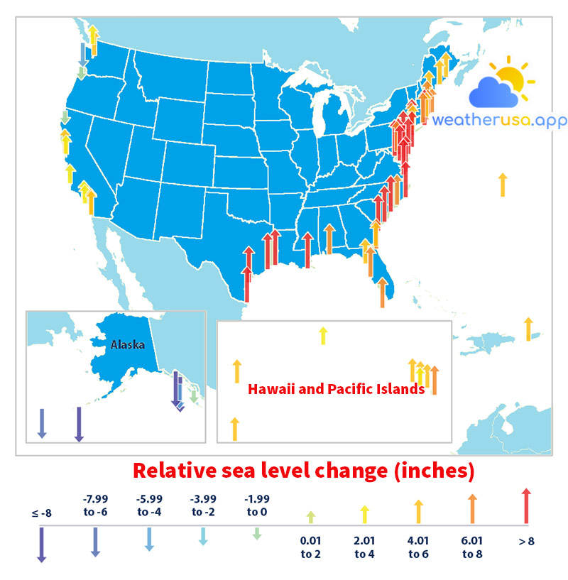 Relative Sea Level Change Along U.S