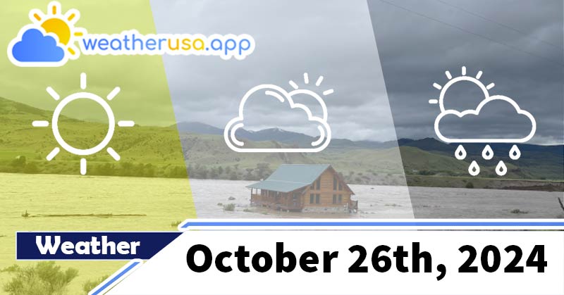 Weather forecast October 26th, 2024